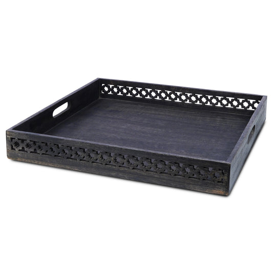 Trellis Rustic Ottoman Tray