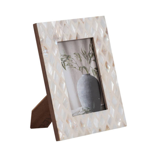Capiz Diamond Argyle Coastal Photo Frame 4x6"