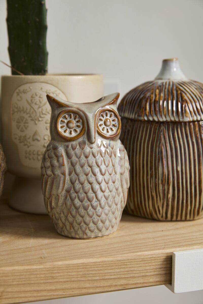 Ceramic Owl Planter Pot