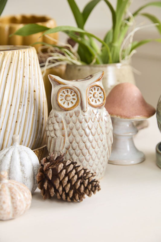 Ceramic Owl Planter Pot