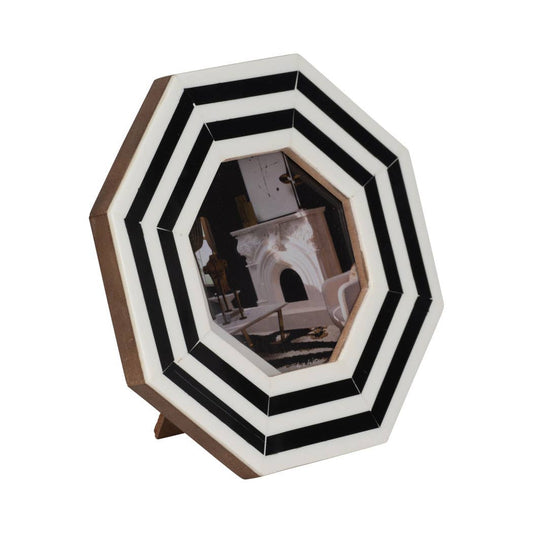 Resin Octagon Contemporary Photo Frame 4X6in