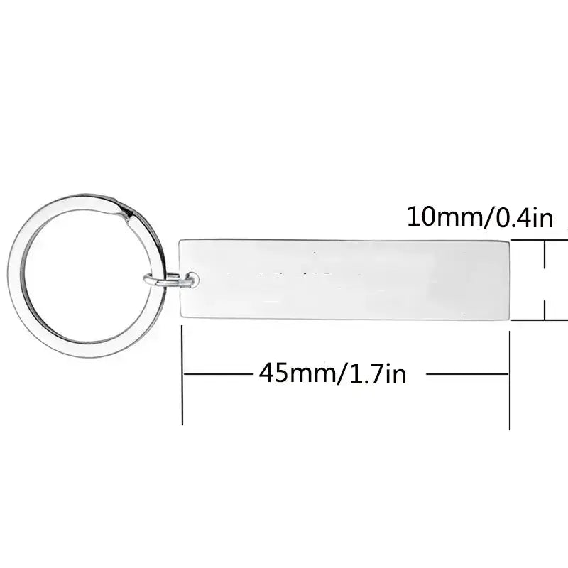 Heartfelt 'Drive Safe Handsome' Keychain