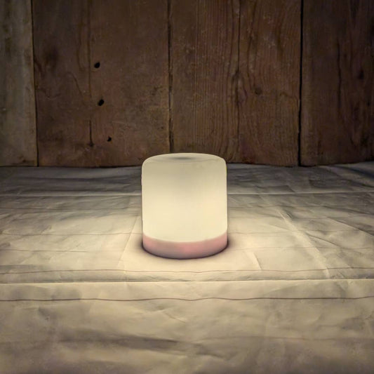 White LED Flame Illusion Pillar 3"x5"