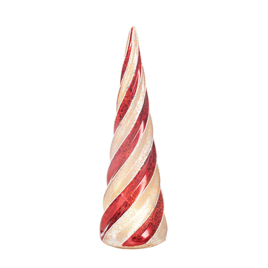 Christmas Peppermint Twist Glass Tree (2 sizes)