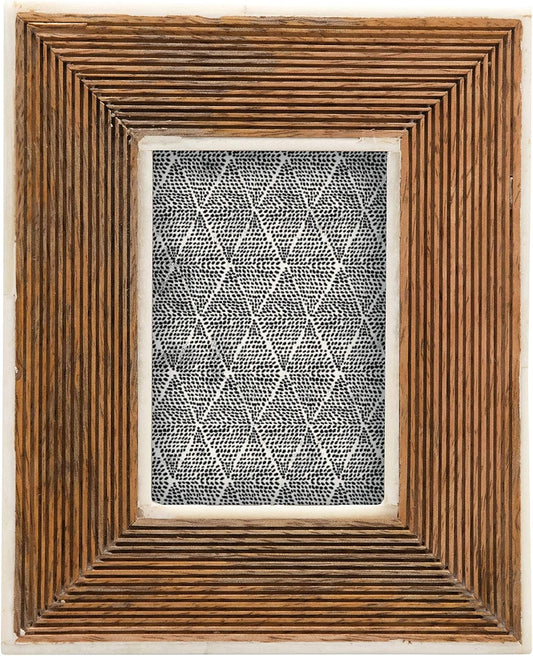 Bone Bordered Mango Wood Frame