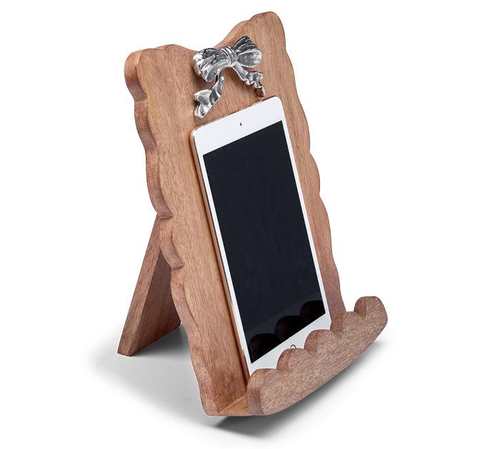 WOODEN COOKBOOK STAND WITH BOW
