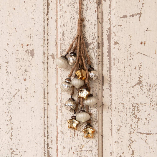 Hanging Cluster Mercury Glass Ornaments