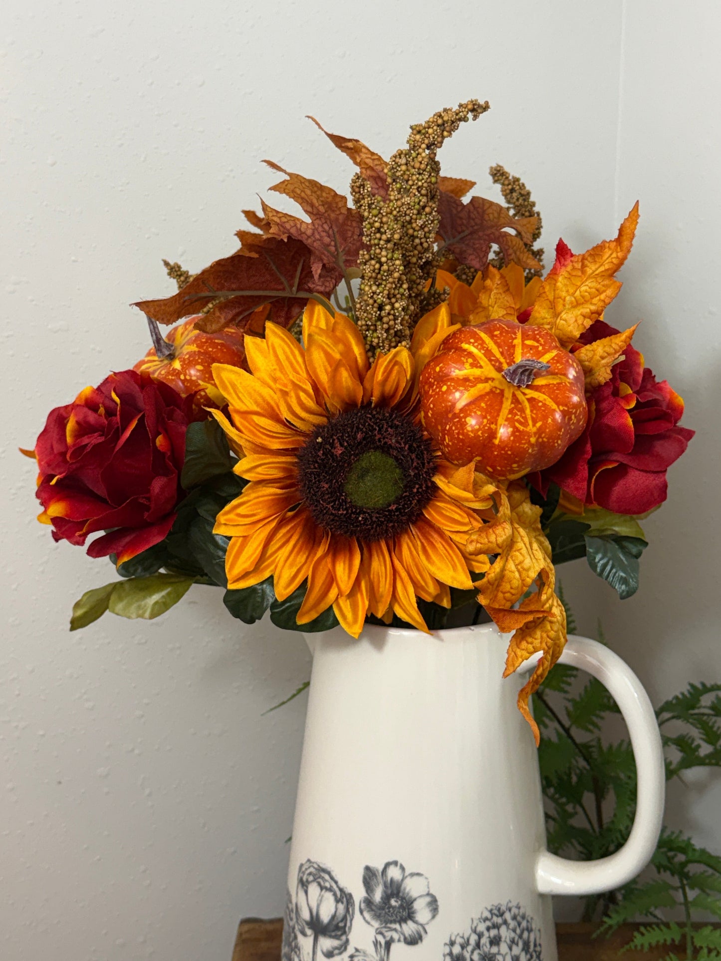Fall Sunflower Pumpkin stem