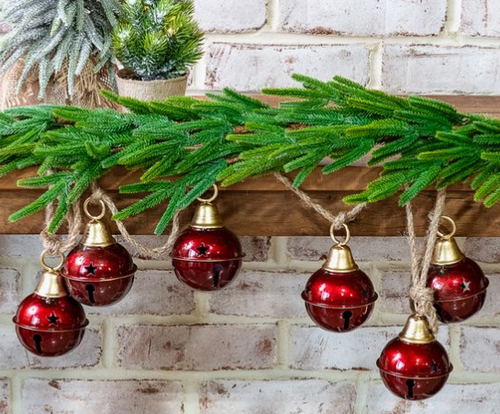 Burgundy Jingle Bell Garland
