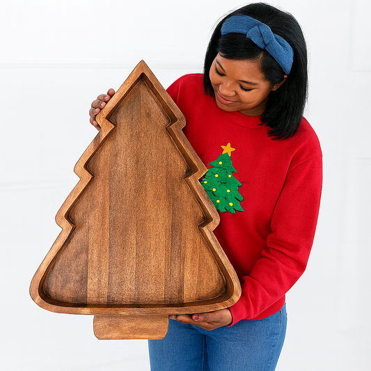 Christmas Tree Dough Bowl -Large