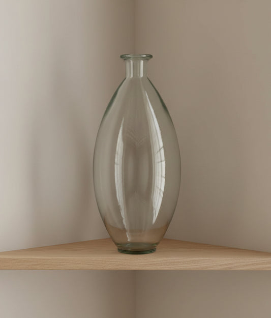 Clear glass Teardrop Vase