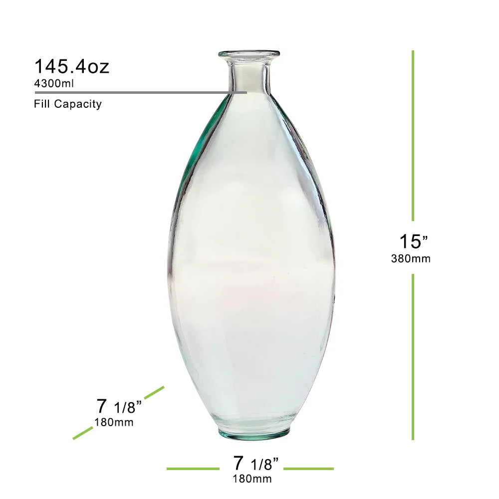 Clear glass Teardrop Vase