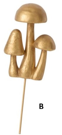 Golden Mushroom Plant Stakes (3 styles)