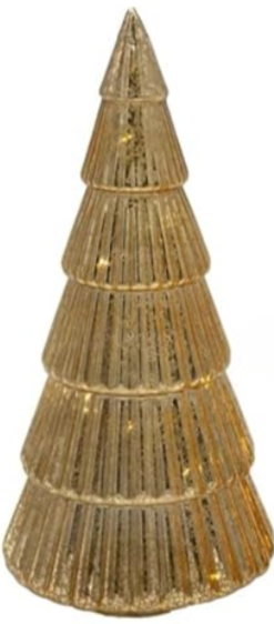 Battery-Operated Gold, Bronze & Silver Glass Trees (3 different sizes)