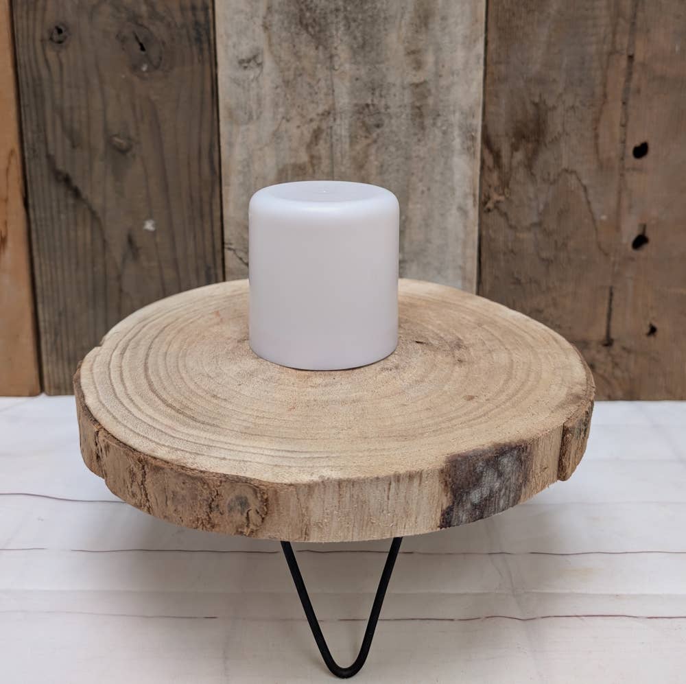 Amber LED Illusion Flame Timer Pillar Candle 3"