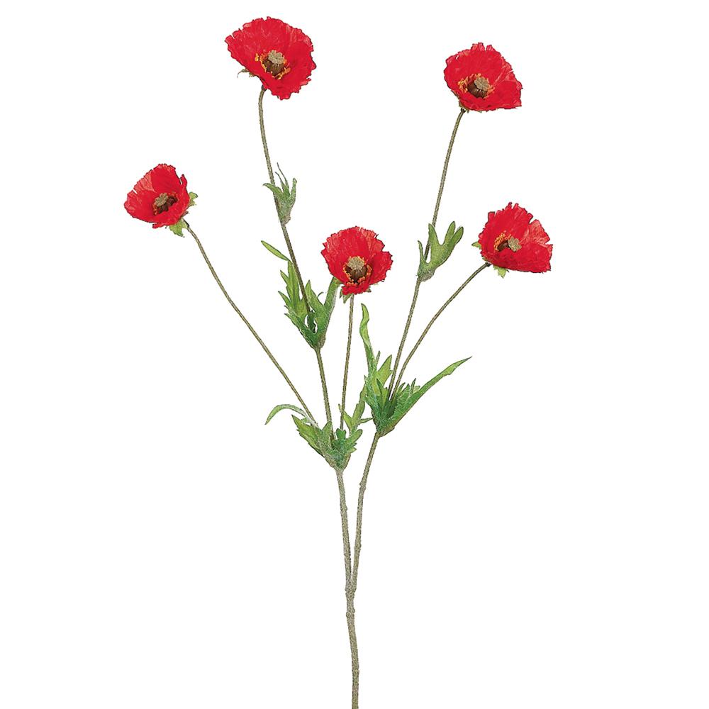 26" Meadow Poppy Spray (Watermelon)