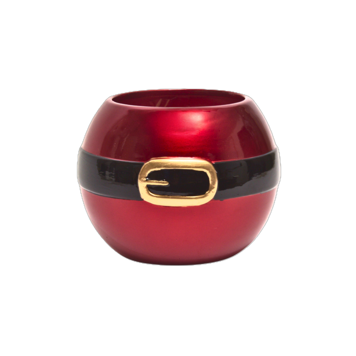 5.5"D Santa Belt Pot - Dolomite Ceramic
