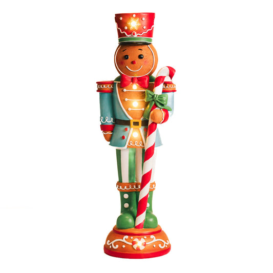 Candy Cane Gingerbread Man LED (hand-crafted)