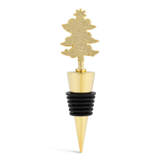 Tree Gold Enamel Bottle Stopper - 4in