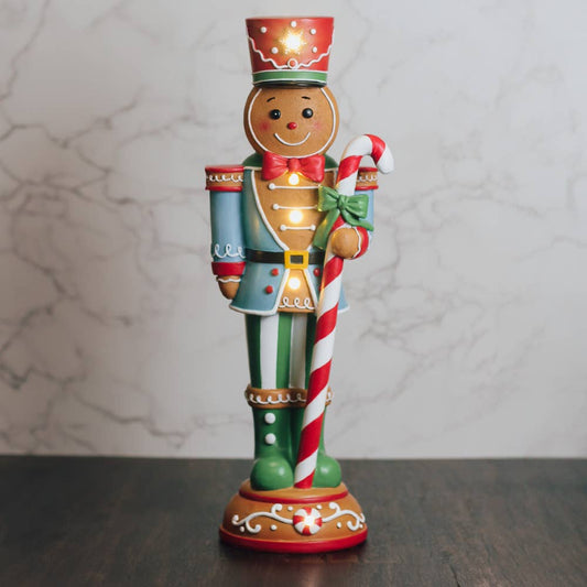 Candy Cane Gingerbread Man LED (hand-crafted)