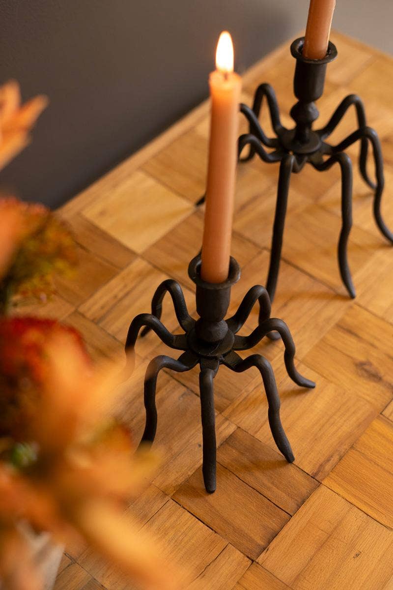 SPIDER TAPER CANDLE HOLDERS (2 sizes)