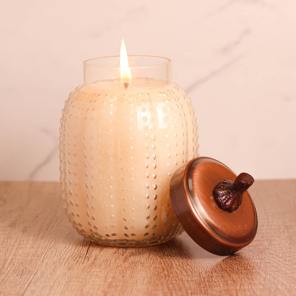 Honey Pear Cider - Pumpkin Shape Jar - Large Candle (26oz.)