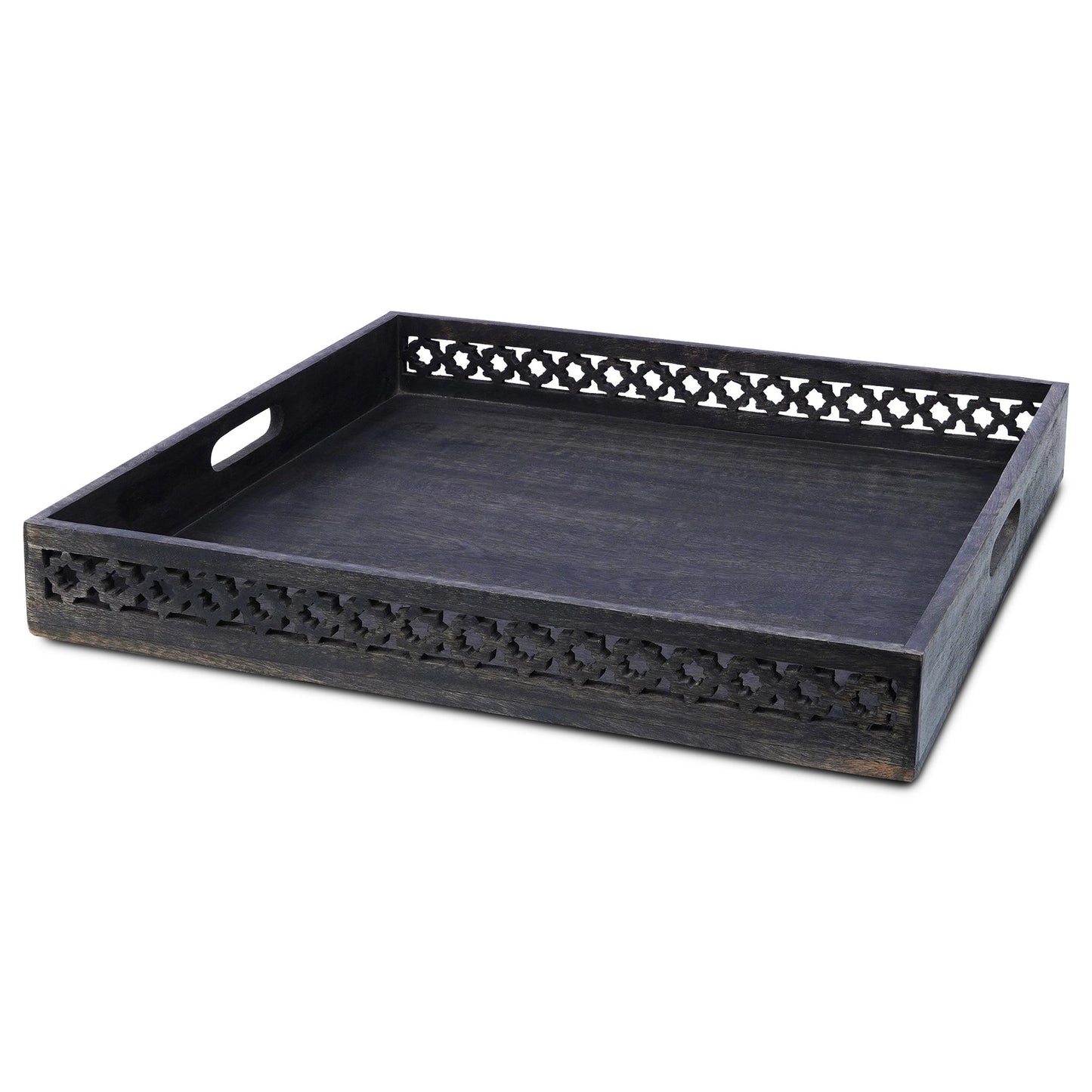 Trellis Rustic Ottoman Tray