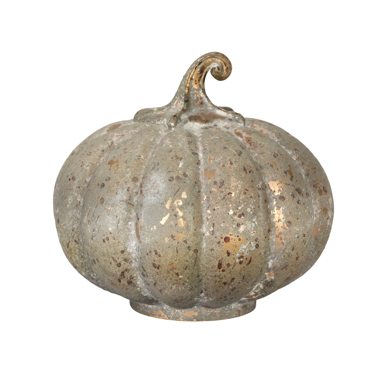 Dusty Finish Glass Pumpkin- 6.5"