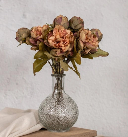 Sage & Mauve Peony Stem 13"