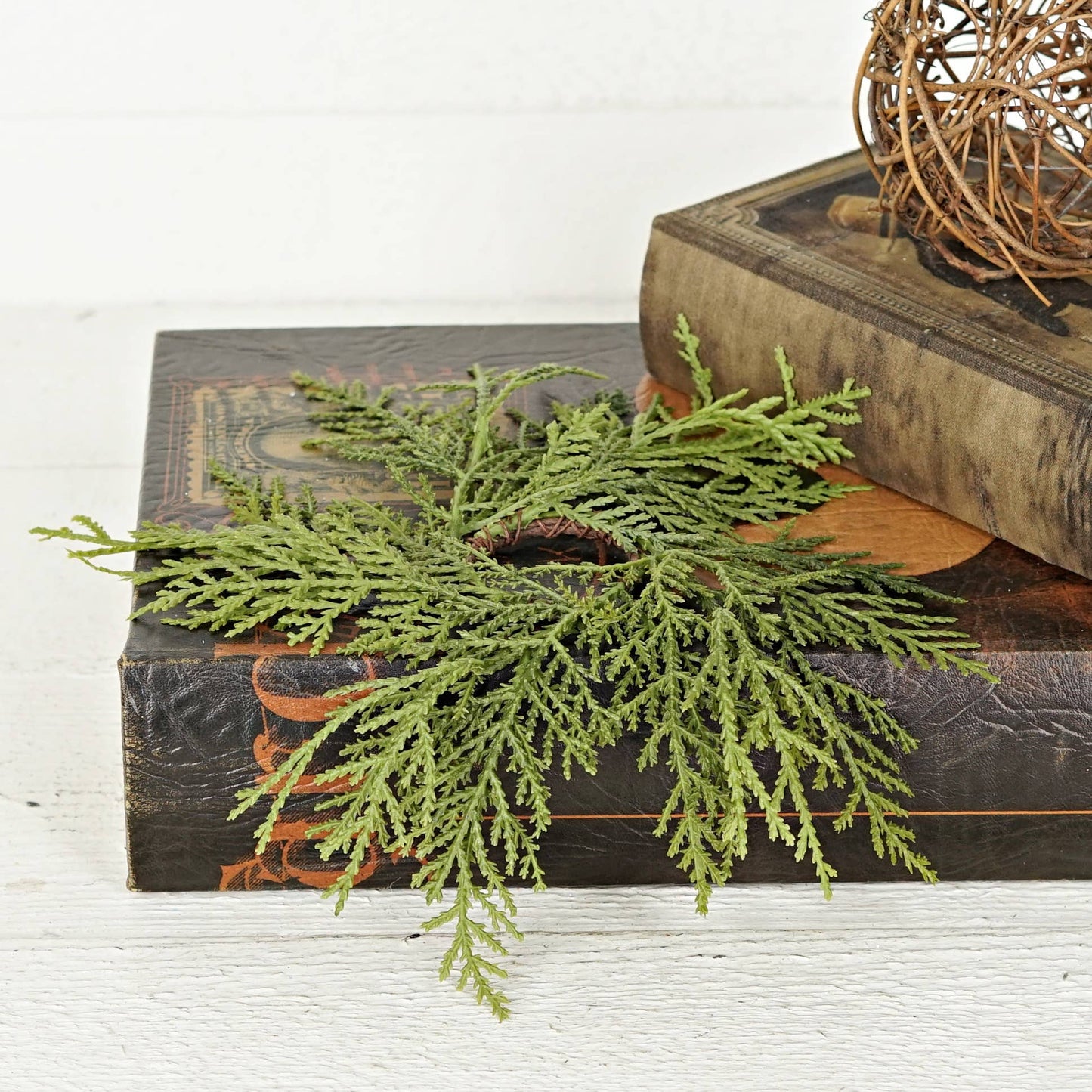 Candle Ring-Superior Real Touch Mix Cedar (10")