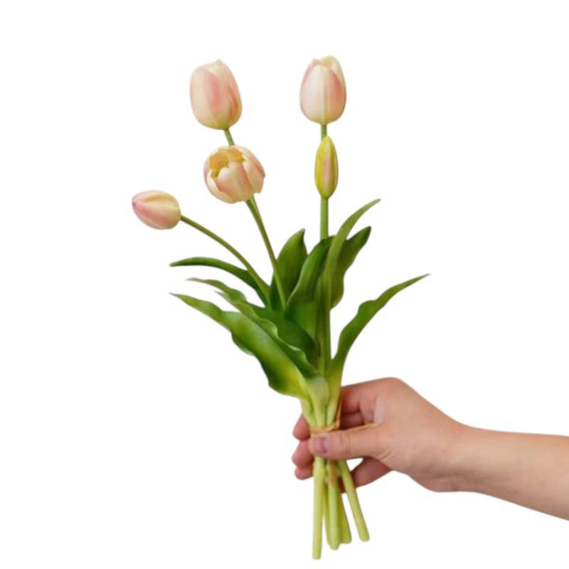 16" Tulip Real Touch Lifelike Bunch (Multiple Colors)
