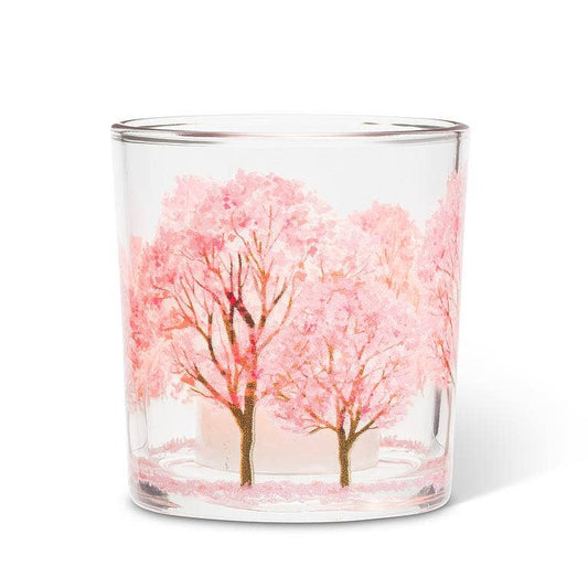 Cherry Blossoms Votive candle holder - 3"H