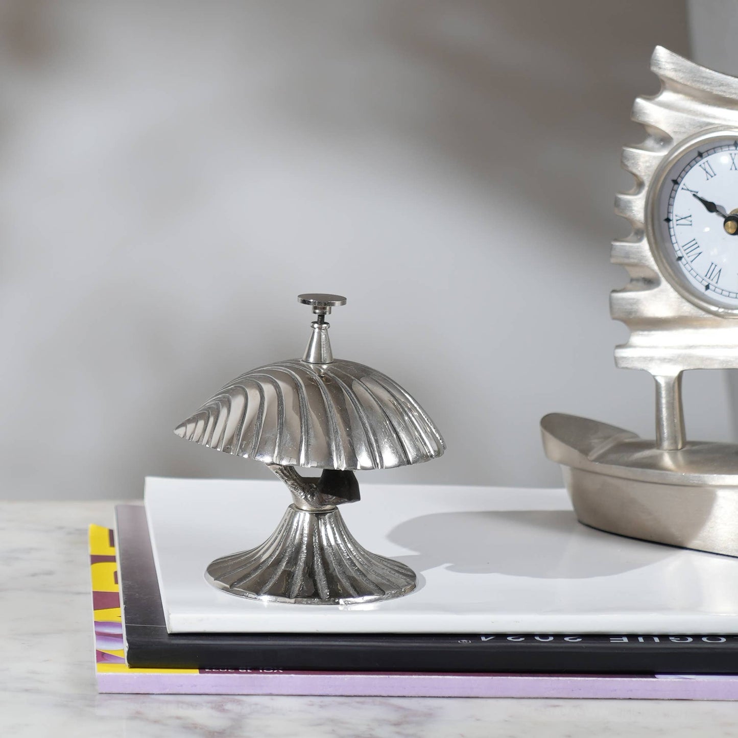 Silver Sea Shell Desk Bell