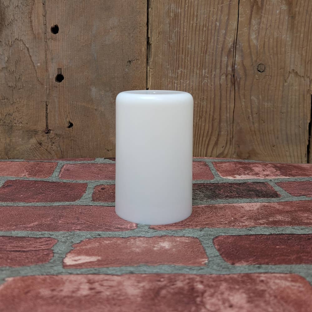 White LED Flame Illusion Pillar 3"x4.5" Candle