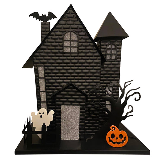 Halloween Haunted House with Bat Projection