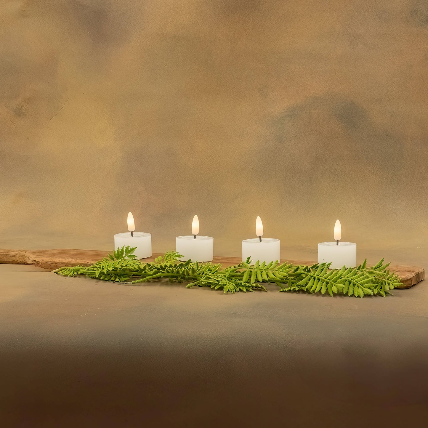 White Flameless Flickering Tealight Candles ( Set of 2 or Set of 4)