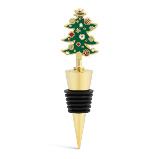 Tree Gold Enamel Bottle Stopper - 4in