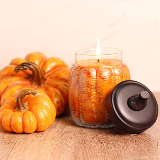 Pumpkin Pie - Pumpkin Shaped Jar - Small Candle (15oz.)