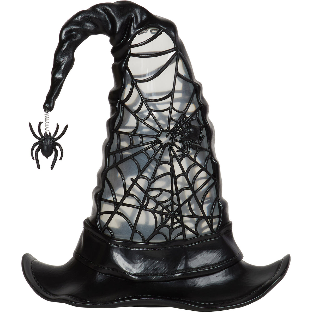 Whimsical Black Spider Witch Hat LED w/Timer- Animated (Video)