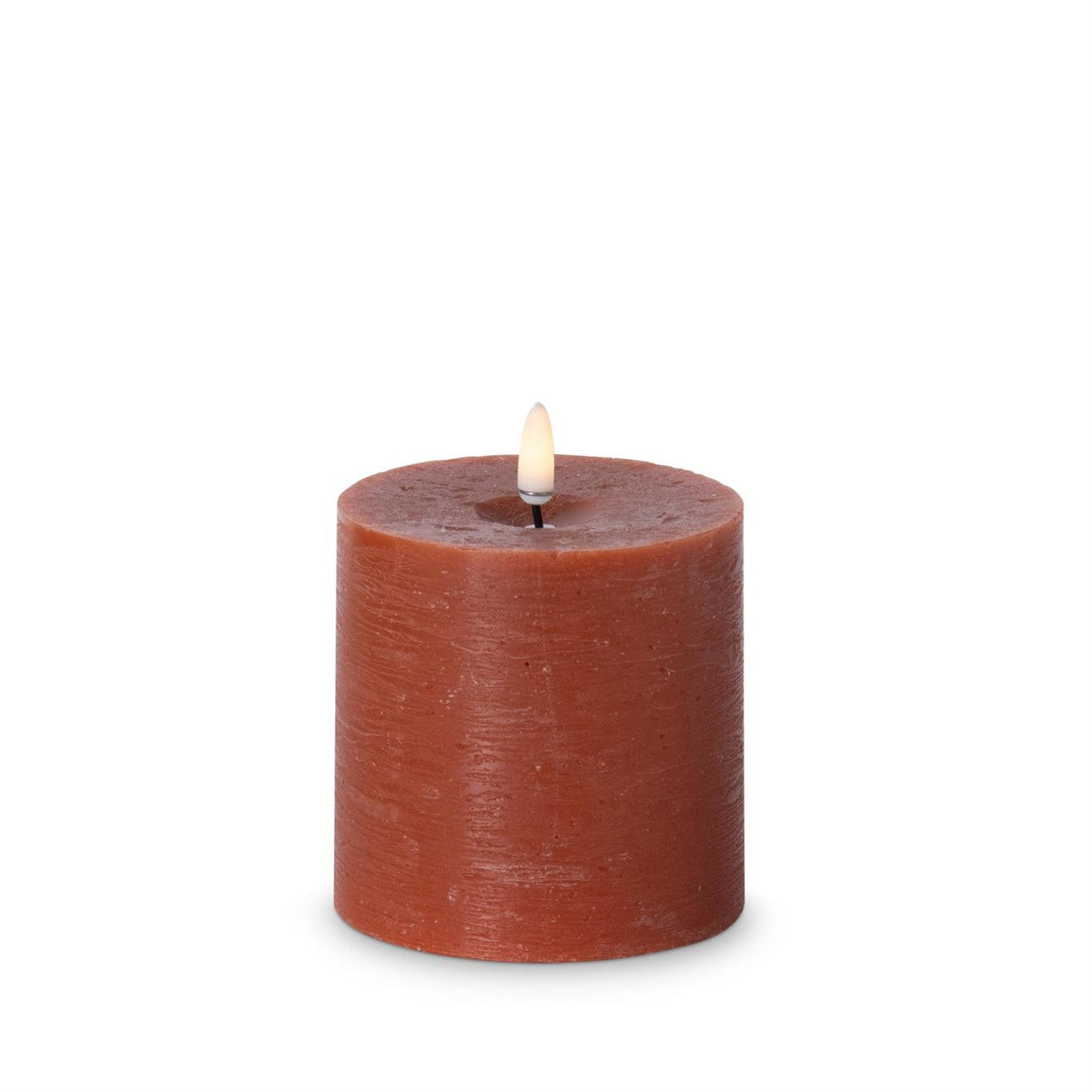 Rust ON/OFF Touch LED Pillar Candle w/Timer