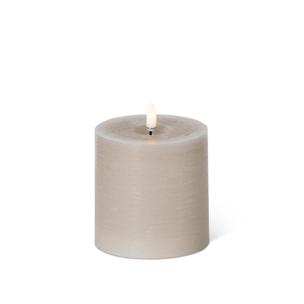 Taupe ON/OFF Touch LED Pillar Candle w/Timer