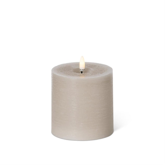 Taupe ON/OFF Touch LED Pillar Candle w/Timer
