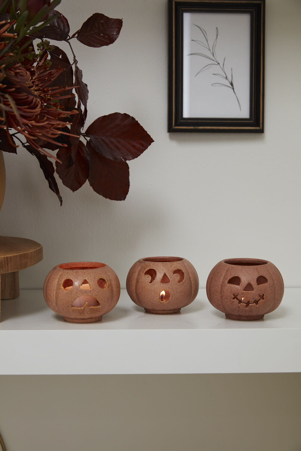 Pumpkin Votive Holders (3 different faces)