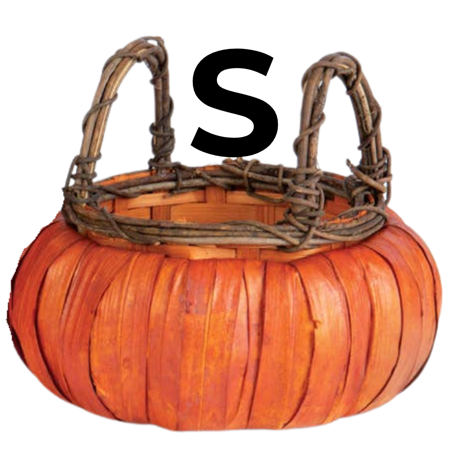 CHIP WOOD Pumpkin Baskets (2 sizes)