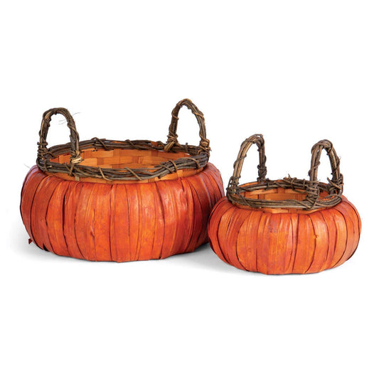 CHIP WOOD Pumpkin Baskets (2 sizes)