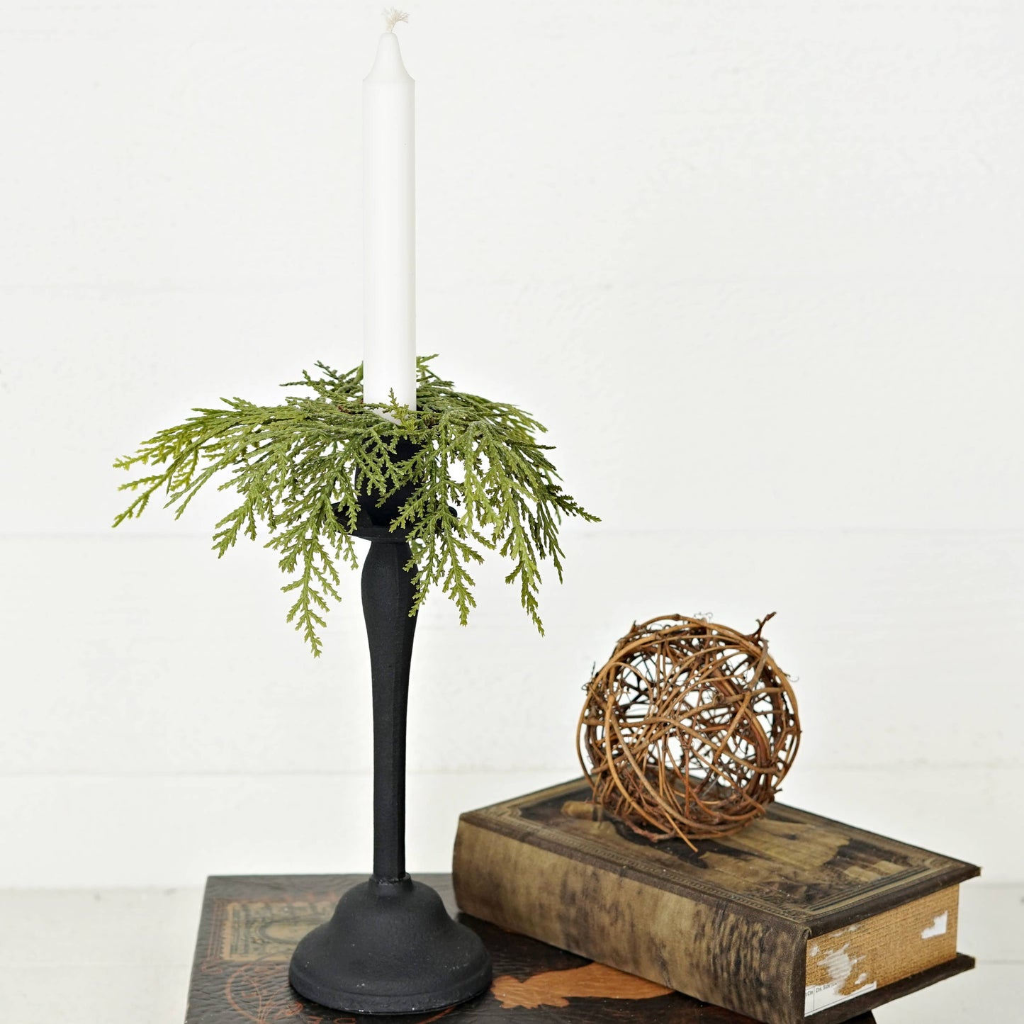 Candle Ring-Superior Real Touch Mix Cedar (10")