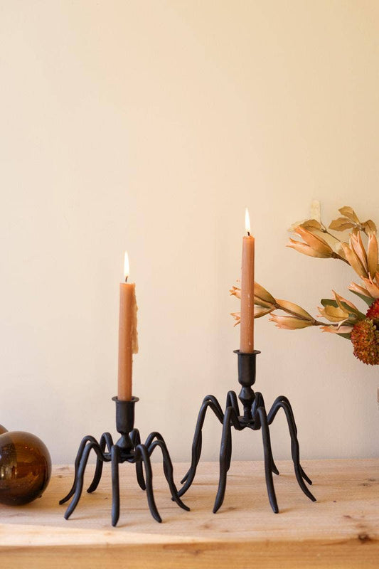 SPIDER TAPER CANDLE HOLDERS (2 sizes)