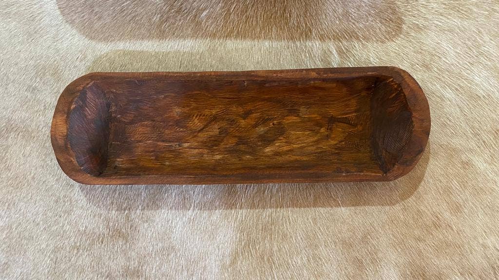 Rustic Baguette wood bowl