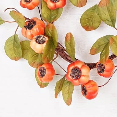 Mixed Podka Pods ring with leaves (4")