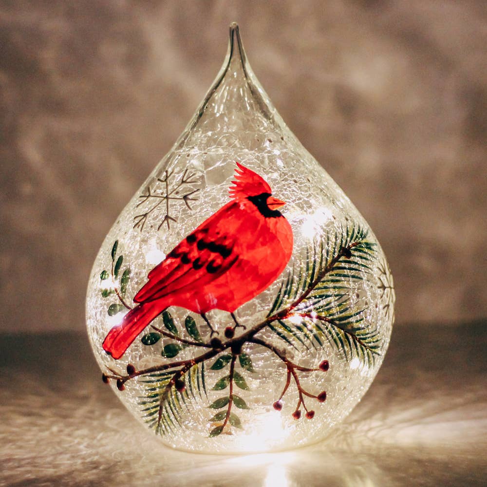 Cardinal Teardrop with LED Lights
